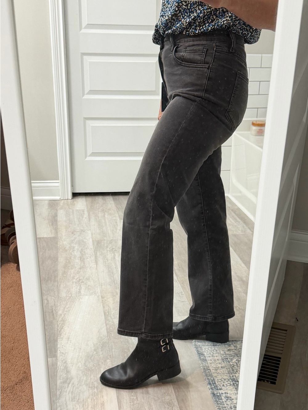 Black Ankle Boots with Buckle